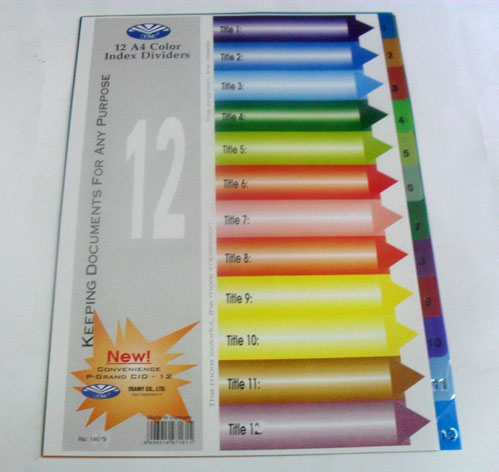 Chia file 12 màu nhựa